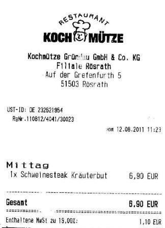 bguv H�ffner Kochm�tze Restaurant